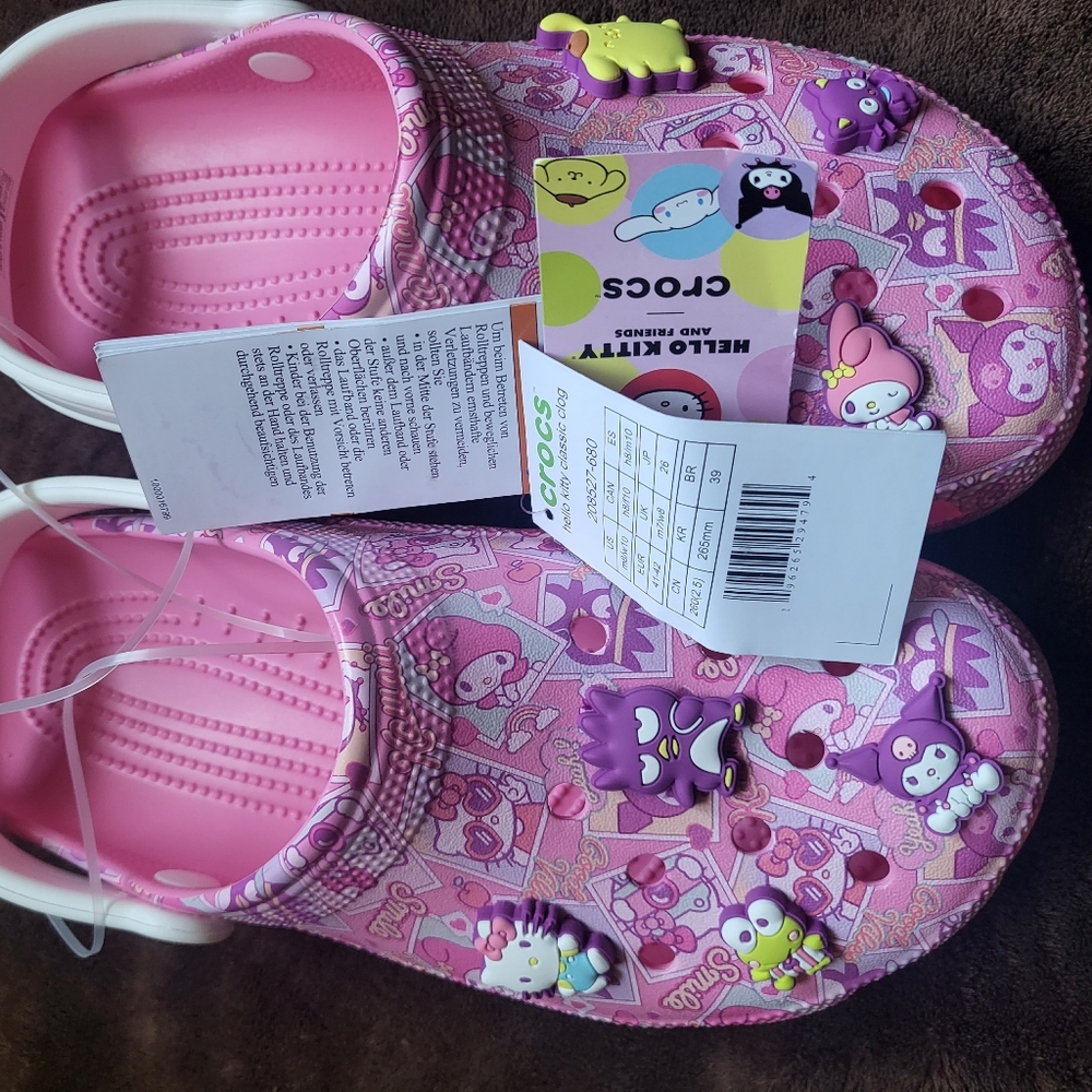 Hello Kitty Limited Edition Crocs- size 8 Mens/ 10 Women's